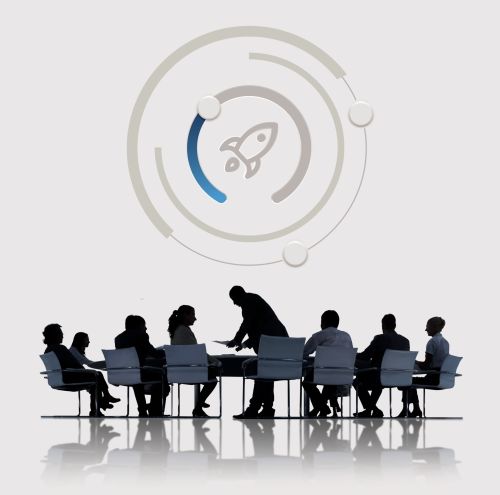 Start Up Business Rocket Ship Graphic Concept